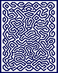 Navy Blue Abstract Maze Rug