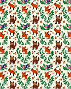 Whimsical Woodland Fox and Cat Companions Rug