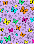 Whimsical Multicolor Butterfly Swirl Rug