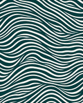 Deep Teal And Cream Wavy Stripes Rug