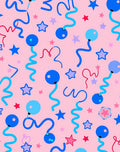 Pink Balloon Star Confetti Rug