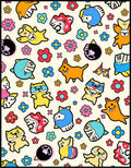 Cute Kawaii Animals Floral Explosion Rug