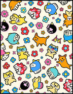 Cute Kawaii Animals Floral Explosion Rug