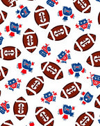 American Football Red Blue Scarf Rug