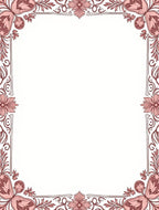 Blush Pink Floral Vine Border Rug