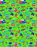 Vibrant Cartoon Animals Bright Color Scheme Rug