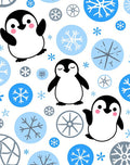 Cute Penguin Snow Flake Collection Rug