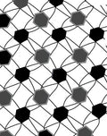 Monochromatic Hexagon Interlocking Net Rug