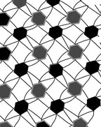 Monochromatic Hexagon Interlocking Net Rug