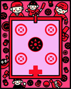 Pink And Red Sports Characters Rug