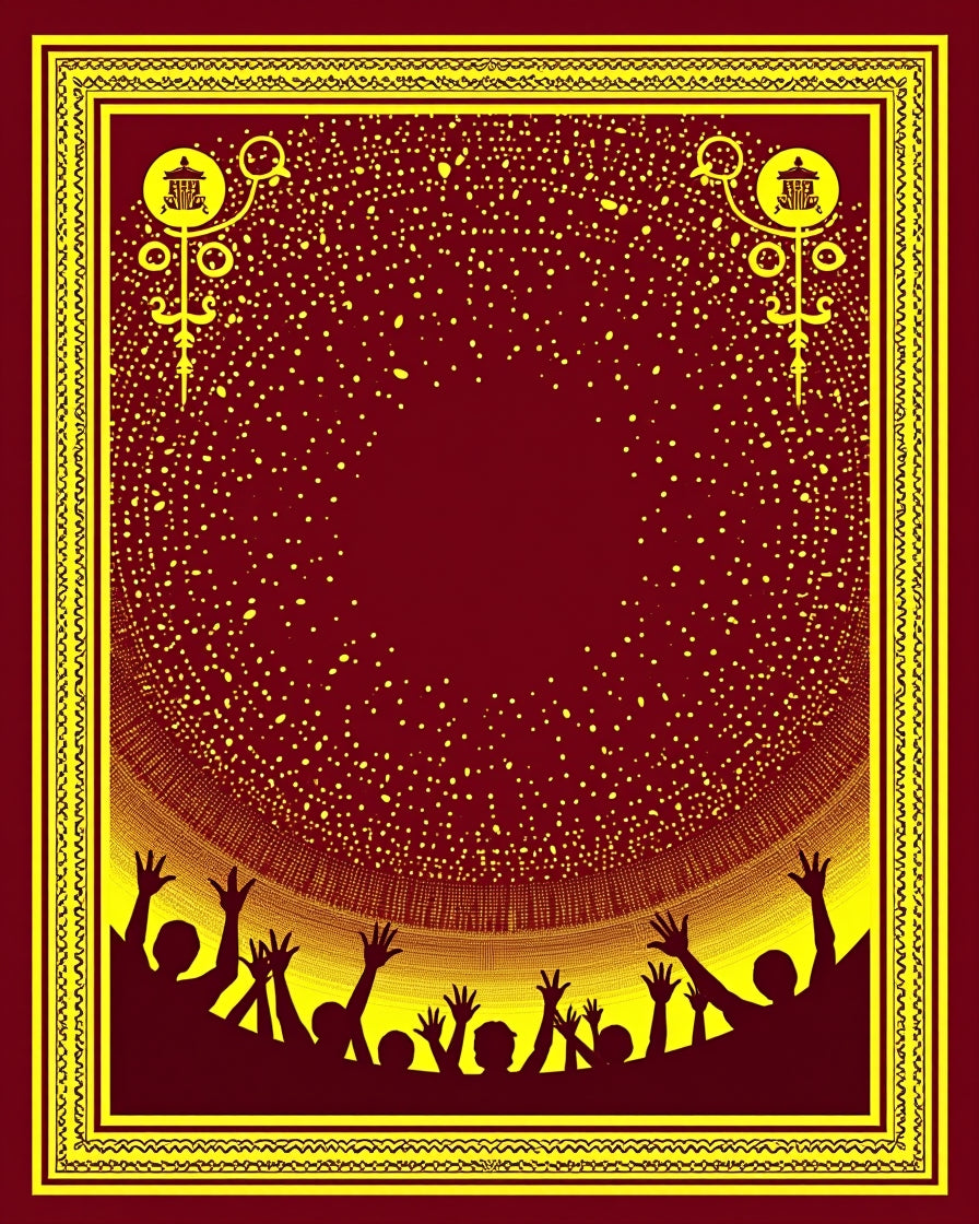 Crimson Yellow Ascending Celebration Rug