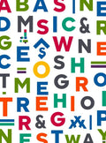 Bold Alphabet Colorful Typographic Rug