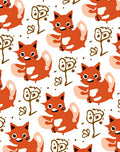 Playful Orange Cats with Flowers Rug