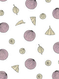 Pale Pink Yellow Shell Scatter Rug