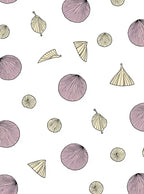 Pale Pink Yellow Shell Scatter Rug