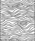 Monochrome Abstract Wavy Lines Rug