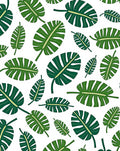 Emerald Green Tropical Foliage Arrangement Rug