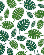 Emerald Green Tropical Foliage Arrangement Rug