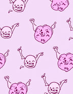 Pink Cartoon Brain Repeat Rug