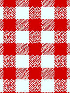 Red White Checkerboard Maze Rug