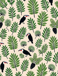 Tropical Toucan Foliage Cream Rug