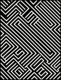Monochrome Interlocking Lines Rug