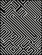 Monochrome Interlocking Lines Rug