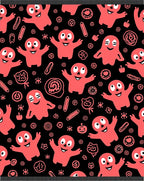 Coral Ghost Halloween Collage Rug