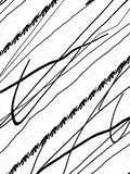 Minimalist Black White Scribble Lines Rug