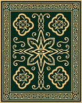 Emerald Gold Celtic Knot Floral Rug