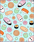 Kawaii Sushi Roll Sea Sprinkle Rug