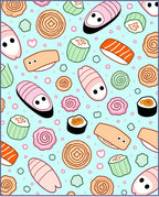 Kawaii Sushi Roll Sea Sprinkle Rug