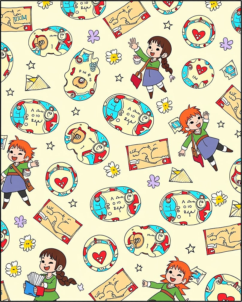 Children's Whimsical Adventure Illustration Rug