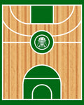 Wooden Court Green Emblem Rug