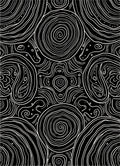 Abstract Black White Organic Swirl Rug
