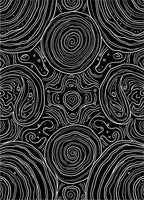 Abstract Black White Organic Swirl Rug