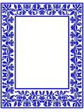 Cobalt Blue Floral Vine Accent Rug