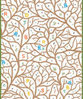Whimsical Alphabet Tree Branches Rug