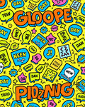 Bold Yellow Speech Bubble Graffiti Rug