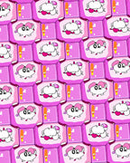 Pink Bubble Cute Critter Repeat Rug