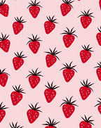 Red Strawberry Field Pattern Rug
