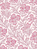 Crimson Floral Vines Art Deco Rug
