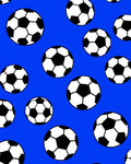 Bold Blue Soccer Balls Scatter Rug
