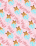 Adorable Brown Owl Pink Floral Rug