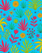 Vibrant Tropical Foliage Floral Rug