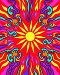 Radiant Sun Boho Psychedelic Swirls Rug