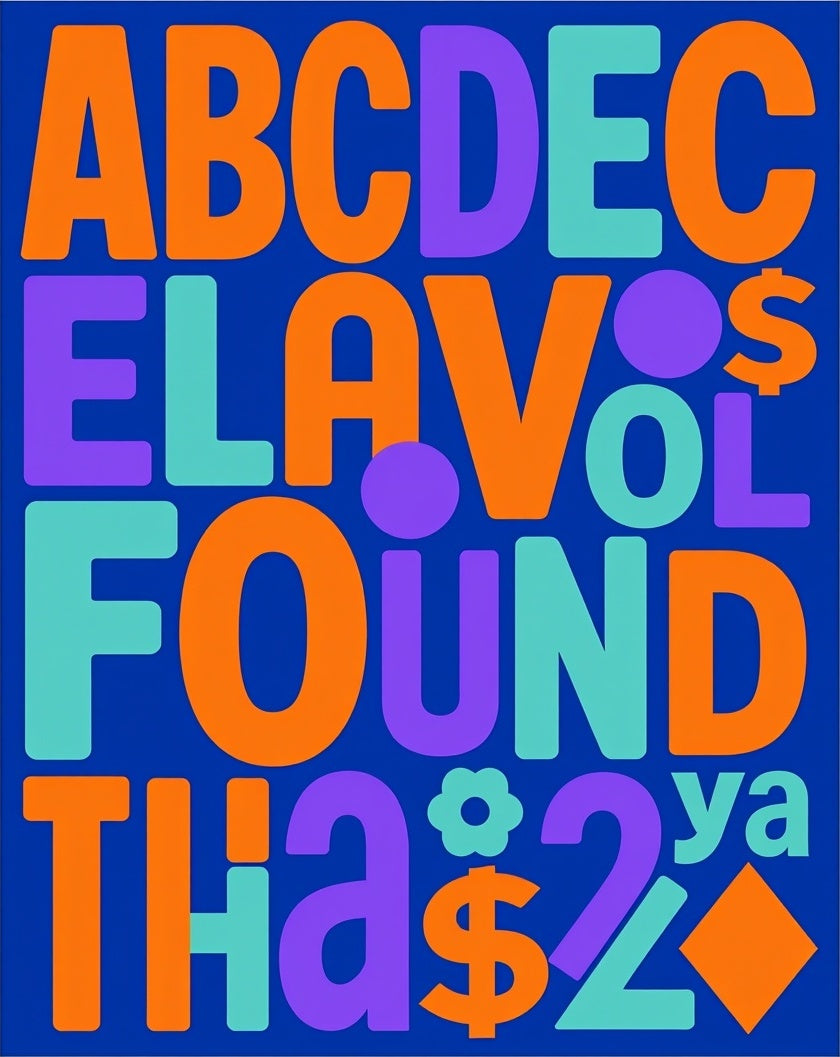 Bold Alphabetical Typography Bold Elements Rug