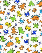 Whimsical Dinosaur Alphabet Animals Rug