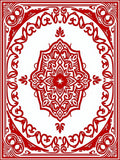 Crimson Floral Symmetrical Medallion Rug