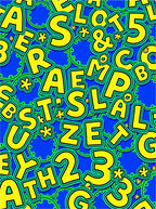 Jolly Yellow Alphabet Numbers Rug